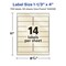Avery Pearlized Ivory Rectangle Labels with Sure Feed Technology, 1-1/3" x 4"